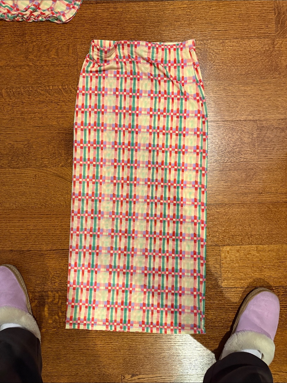 Resa clyde mesh skirt in plaid